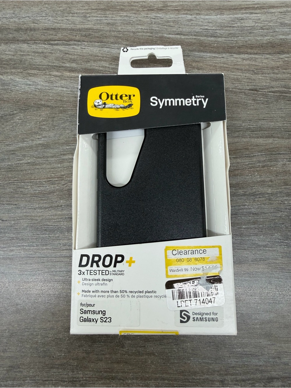 OtterBox Symmetry Series Black Slim Case for Samsung Galaxy S23